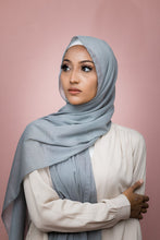 Load image into Gallery viewer, The Grey Shimmer Chiffon Hijab Scarf by Suriah Scarves