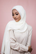 Load image into Gallery viewer, The white Hijab Shimmer Chiffon by Suriah Scarves