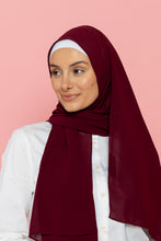 Load image into Gallery viewer, The Rose Wood Classic Chiffon Hijab