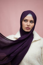 Load image into Gallery viewer, The Lavender Purple Pleated Chiffon Hijab