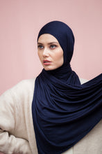 Load image into Gallery viewer, The Relaxed Navy Jersey Hijab