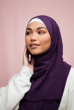 Load image into Gallery viewer, The Lavender Purple Pleated Chiffon Hijab