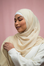 Load image into Gallery viewer, The Beachy Sunflower Sand Pleated Chiffon Hijab