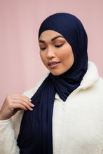 Load image into Gallery viewer, The Instant Navy Jersey Hijab