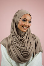 Load image into Gallery viewer, The Relaxed Mocha Jersey-Suriah Scarves