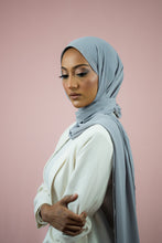 Load image into Gallery viewer, The Ice Grey Crinkle Chiffon Hijab Scarf by Suriah Scarves