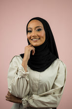 Load image into Gallery viewer, The Plain Black Chiffon-Suriah Scarves