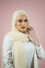 Load image into Gallery viewer, The Apricot Shimmer Chiffon Hijab Scarf by Suriah Scarves