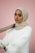 Load image into Gallery viewer, The Relaxed Beige Jersey-Suriah Scarves