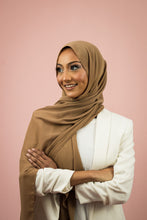 Load image into Gallery viewer, The Toffee Crinkle Chiffon Hijab Scarf by Suriah Scarves