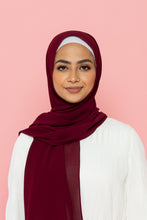 Load image into Gallery viewer, The Rose Wood Classic Chiffon Hijab
