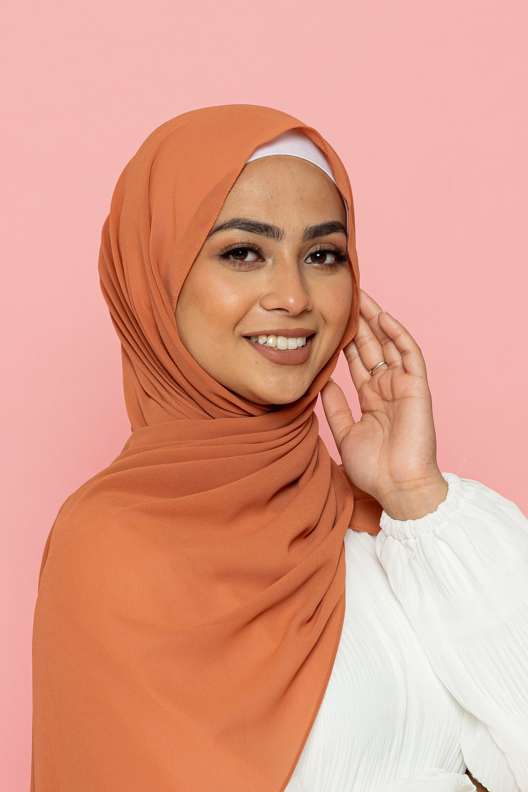 The Coral Classic Chiffon Hijab