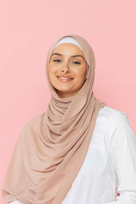 The Dustry Rose Everyday Chiffon Hijab Scarf by Suriah Scarves