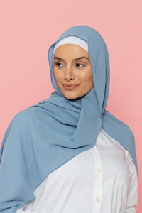 The Dove Blue Classic Chiffon Hijab