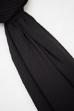 Load image into Gallery viewer, The Black Pleated Chiffon by Suriah Scarves
