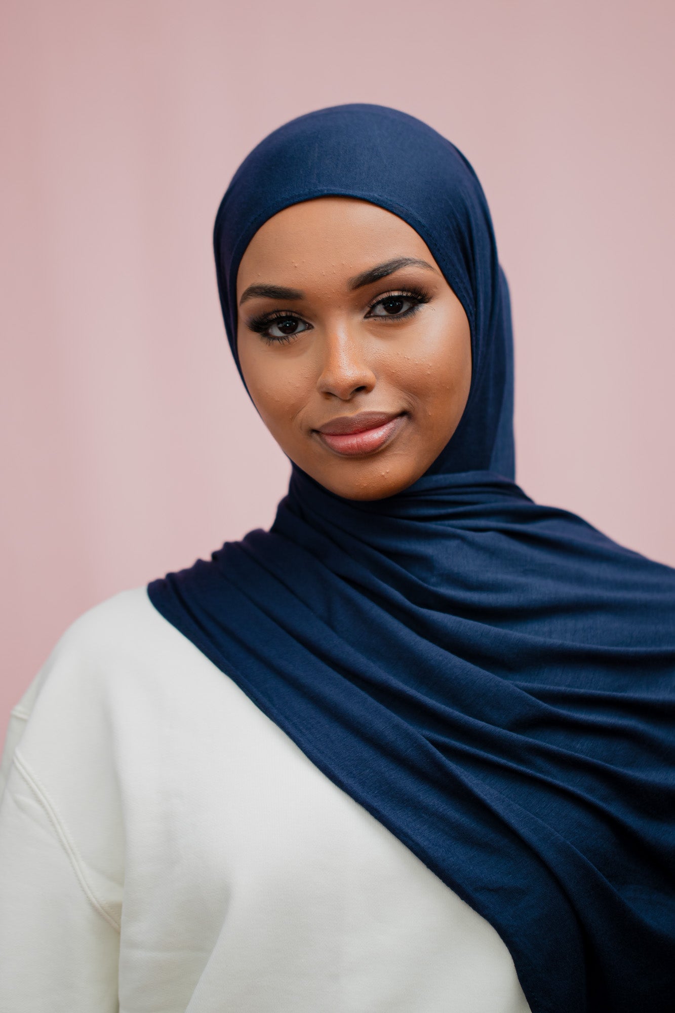 The Instant Navy Jersey Hijab Scarf by Suriah Scarves