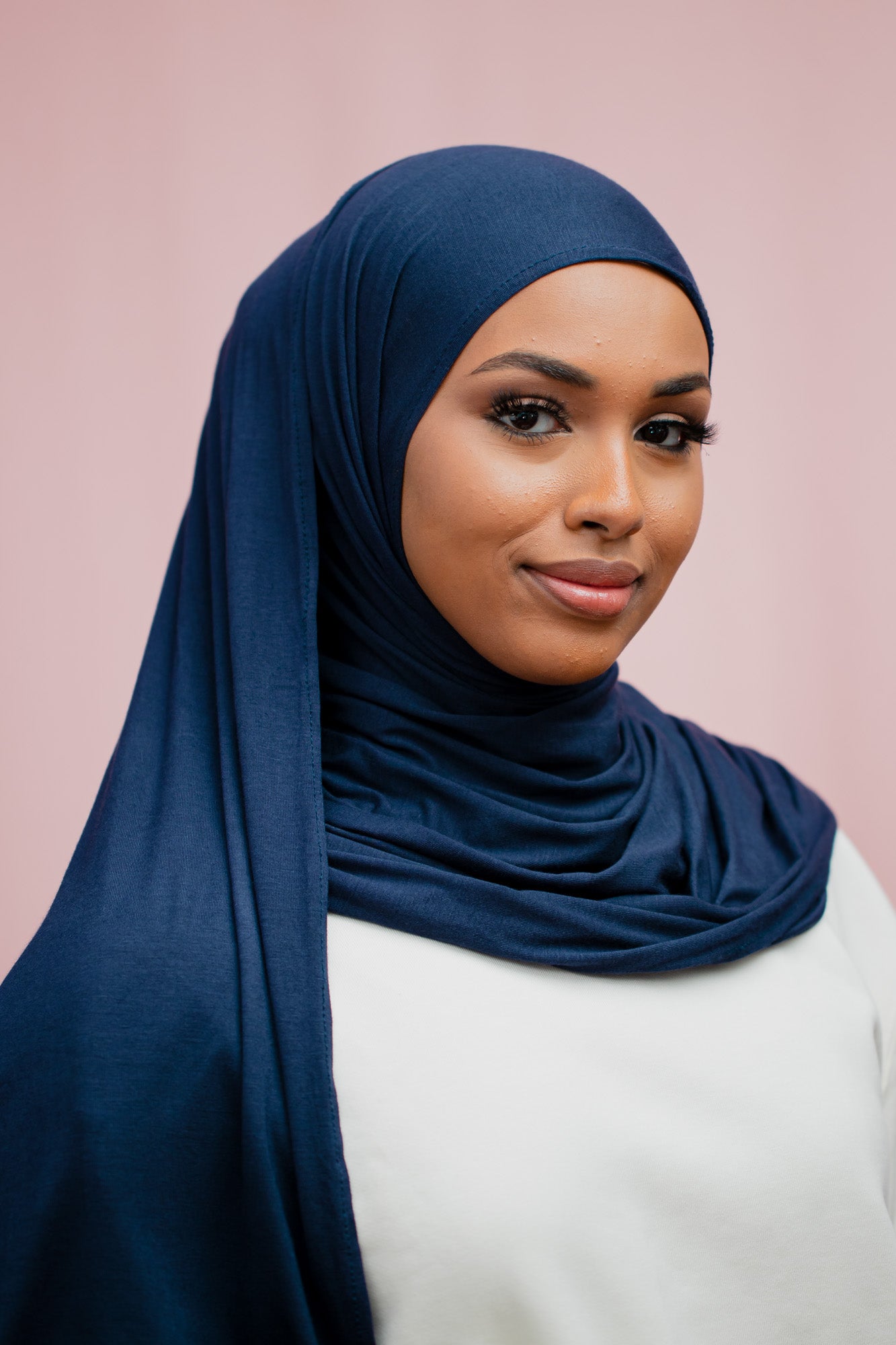 The Relaxed Navy Jersey Hijab Scarf