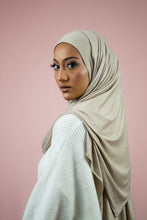 Load image into Gallery viewer, The Relaxed Beige Jersey-Suriah Scarves
