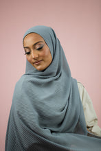 Load image into Gallery viewer, The Graphite Pleated Chiffon by Suriah Scarves
