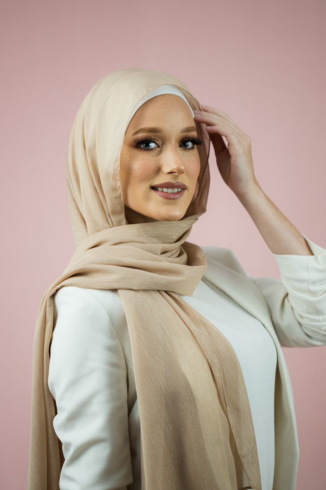 The Toffee Shimmer Chiffon by Suriah Scarves