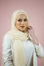 Load image into Gallery viewer, The Apricot Shimmer Chiffon Hijab Scarf by Suriah Scarves
