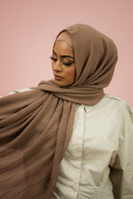 Load image into Gallery viewer, The Hazelnut Pleated Chiffon by Suriah Scarves
