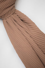 Load image into Gallery viewer, The Hazelnut Pleated Chiffon by Suriah Scarves
